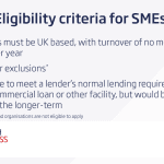 CBILS eligibility criteria for SMEs