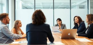 Diverse team discussing private equity co-investments at a table.