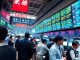 Traders on the floor of a Chinese stock exchange.