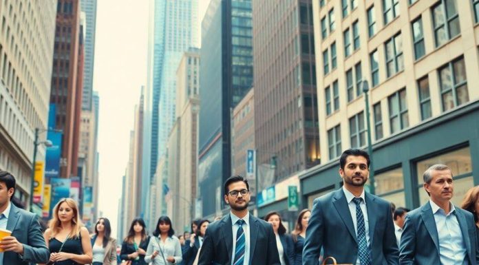 Diverse professionals in NYC, representing hedge fund job seekers.