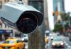 Traffic camera overlooking a busy New York City street.