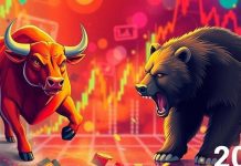 Bull and bear symbolizing hedge fund market performance.